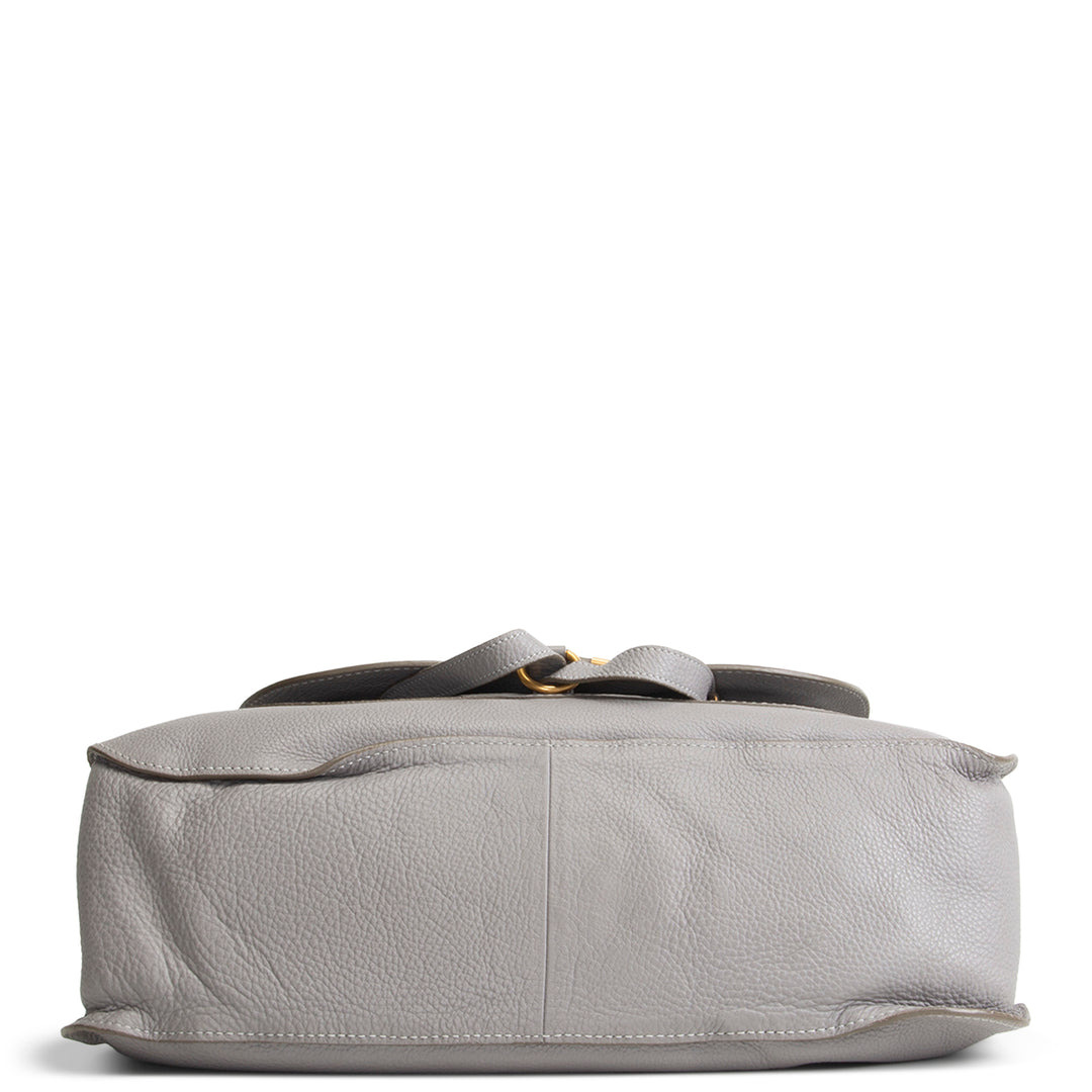 CHLOE Large Marcie Shoulder Bag - Cashmere Gray