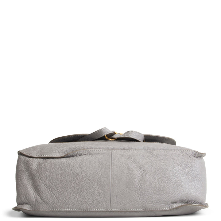 CHLOE Large Marcie Shoulder Bag - Cashmere Gray