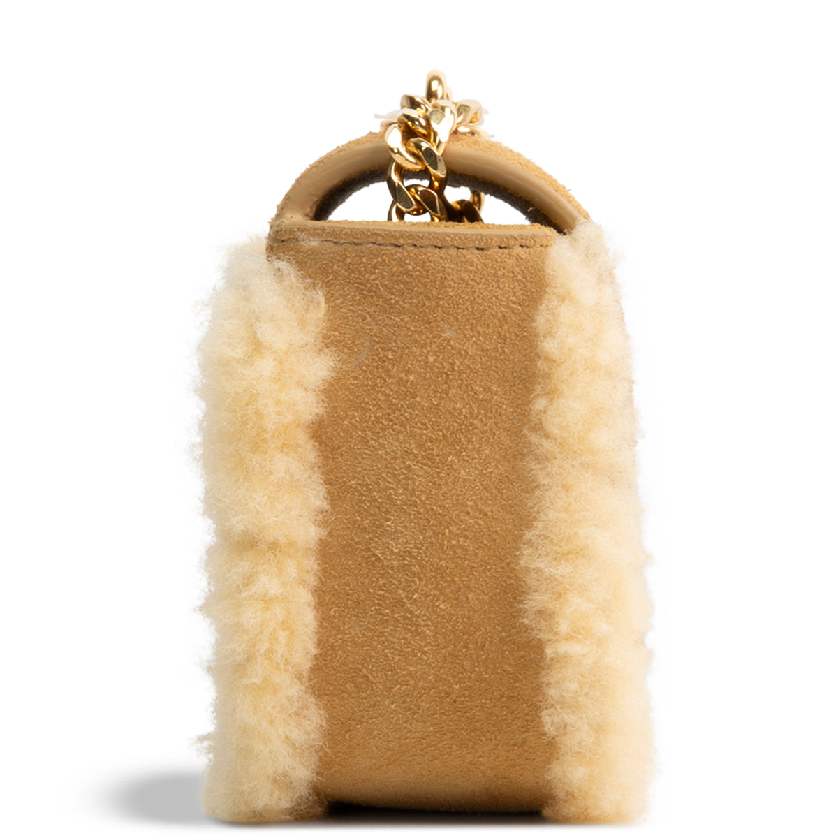 CELINE Shearling Triomphe Mini Chain Claude