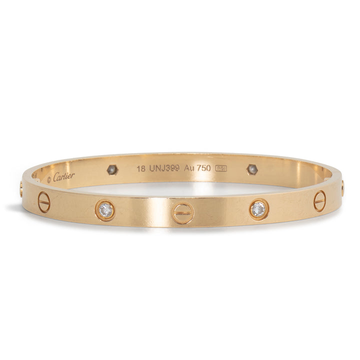 CARTIER 4 Diamond Love Bracelet - FINAL SALE