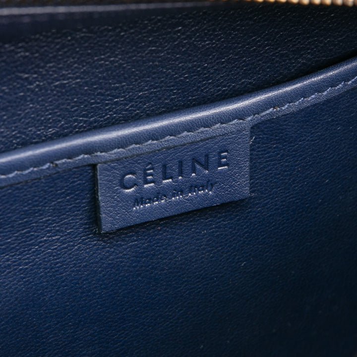 CELINE Smooth Calfskin Nano Luggage Bag - Navy Blue