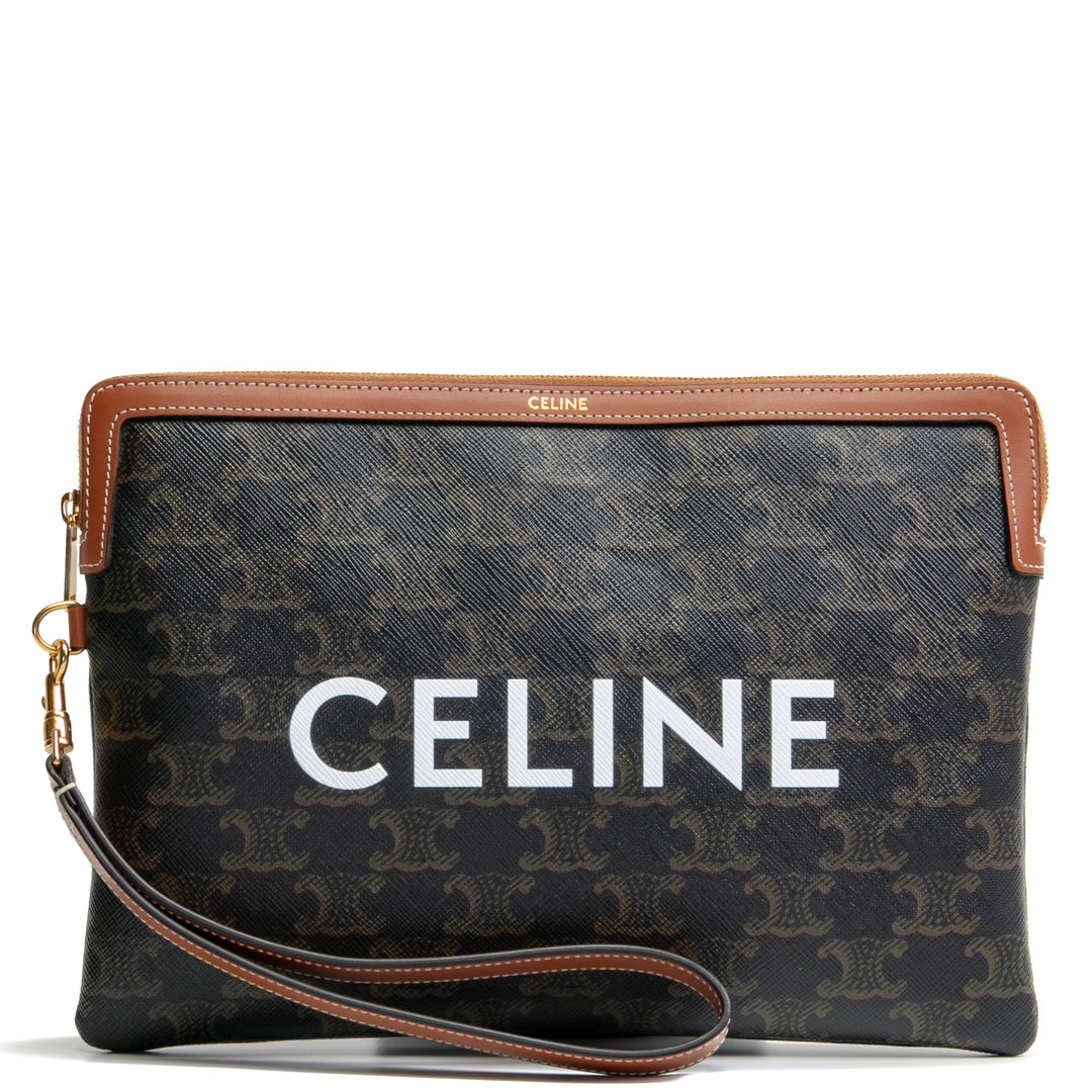 CELINE Small Triomphe Pouch w/ Strap