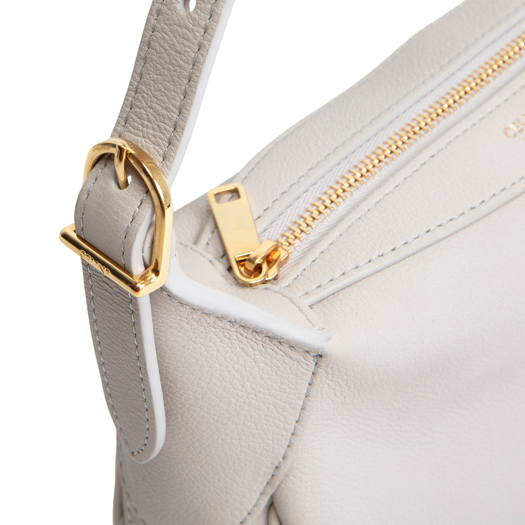 CELINE Supple Calfskin Leather Romy Mini - Bone Gray