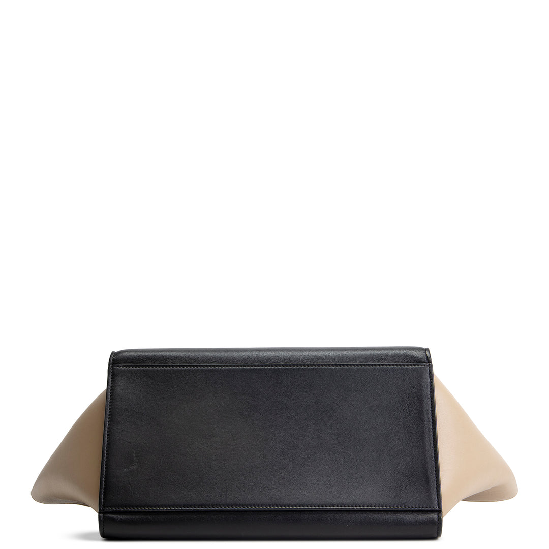 CELINE Trapeze Top Handle Bag - Blue/Taupe/Black