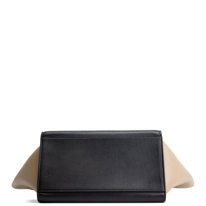 CELINE Trapeze Top Handle Bag - Blue/Taupe/Black