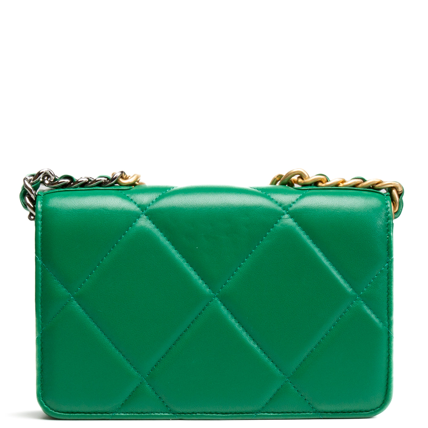 CHANEL 19 Wallet On Chain - Kelly Green