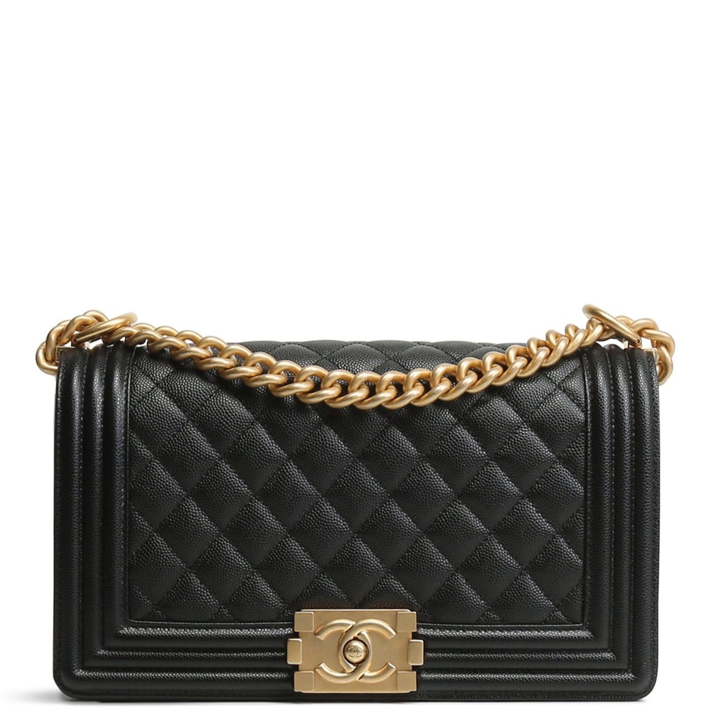 CHANEL Caviar Medium Boy Bag - Black