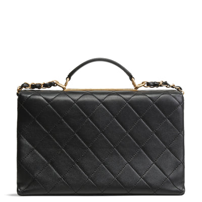 CHANEL Trendy Lambskin Spirit Top Handle - Black