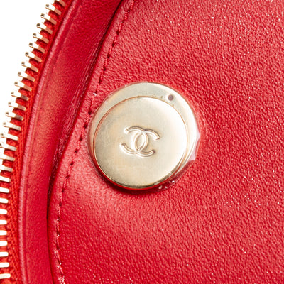 CHANEL Trendy CC Lambskin Vanity Top Handle - Red