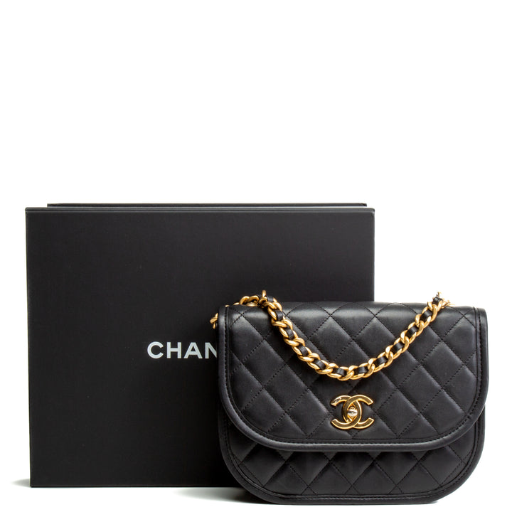 CHANEL Messenger Flap Bag - Black