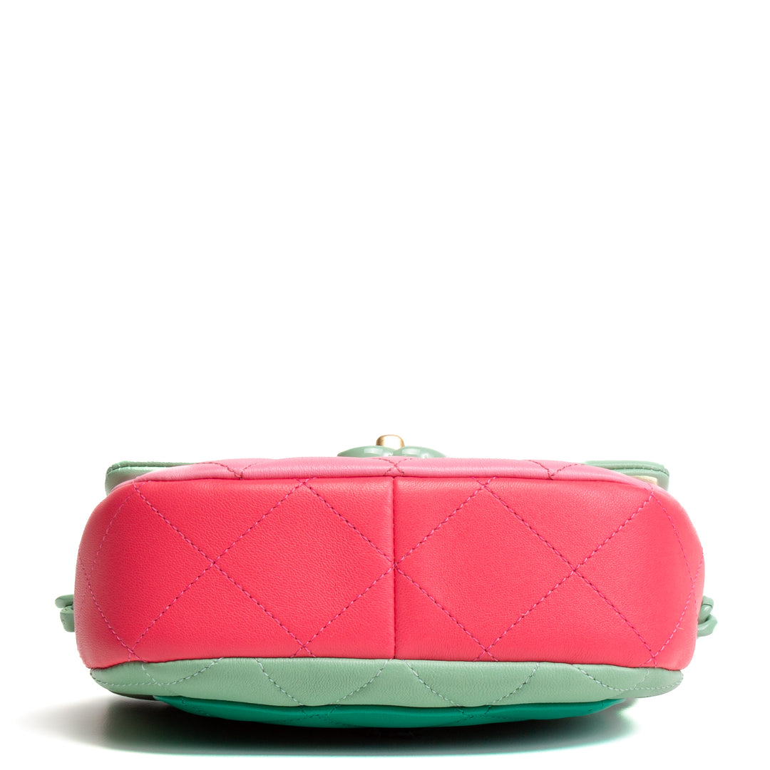 CHANEL Mini Candy Flap - Tri-Color (Pink & Green)