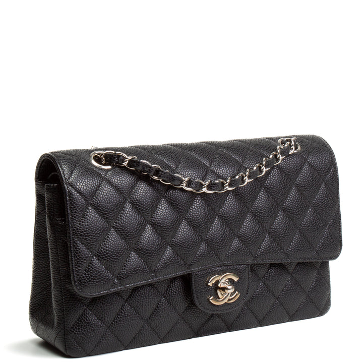 CHANEL Classic Medium Caviar Double Flap -Black