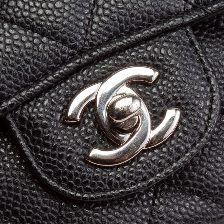 CHANEL Classic Medium Caviar Double Flap - Black