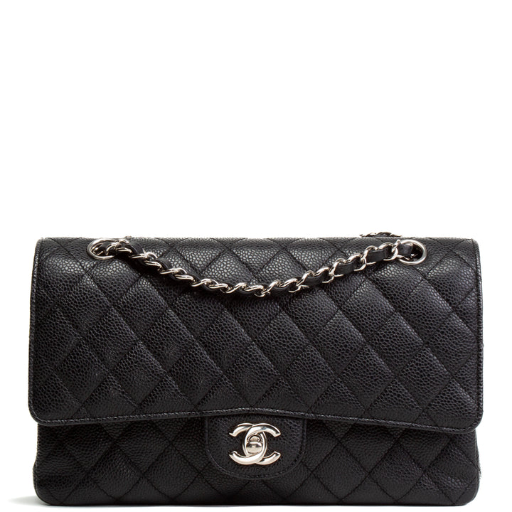 CHANEL Classic Medium Caviar Double Flap - Black