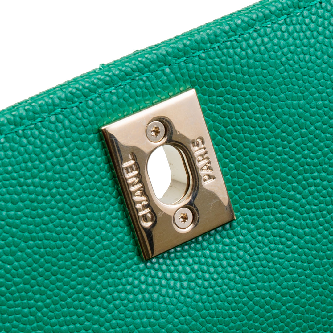 CHANEL Mini Coco Handle Flap Bag - Kelly Green