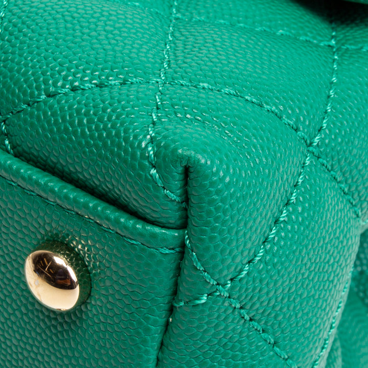 CHANEL Mini Coco Handle Flap Bag - Kelly Green