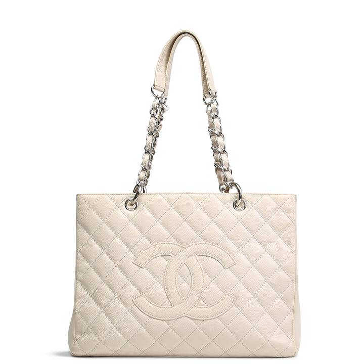 CHANEL Caviar Grand Shopping Tote - Cream