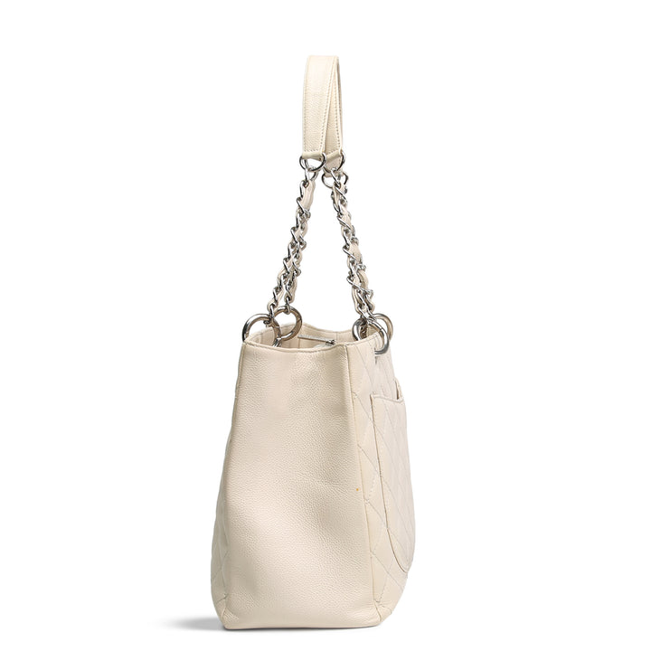 CHANEL Caviar Grand Shopping Tote - Cream