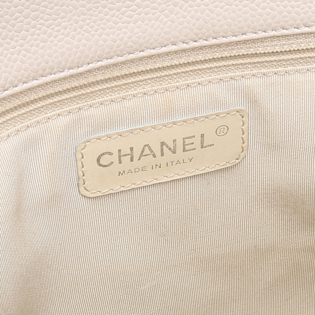 CHANEL Caviar Grand Shopping Tote - Cream