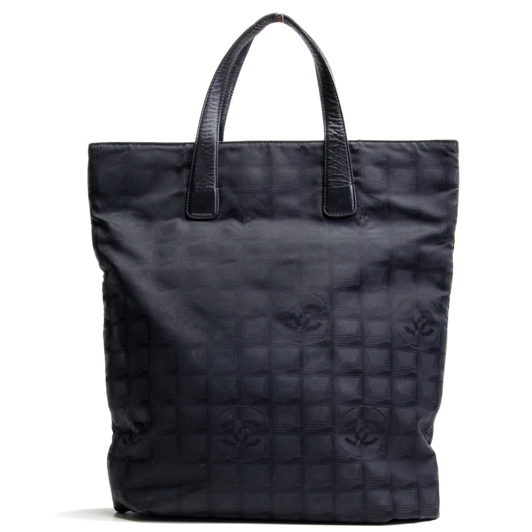 CHANEL Vintage Canvas Travel Ligne Tote - Black OUTLET FINAL SALE