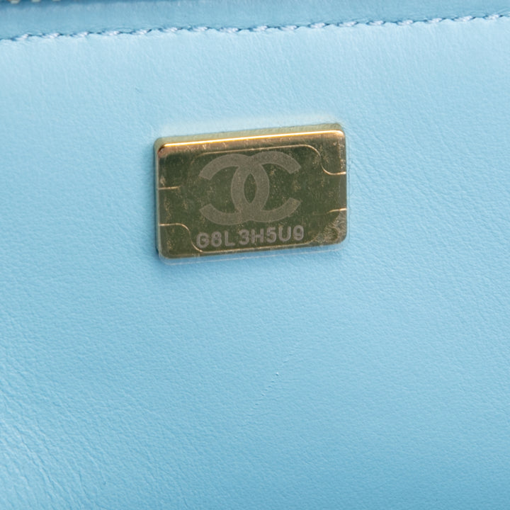 CHANEL Pick Me Up Logo Vanity Case- Baby Blue