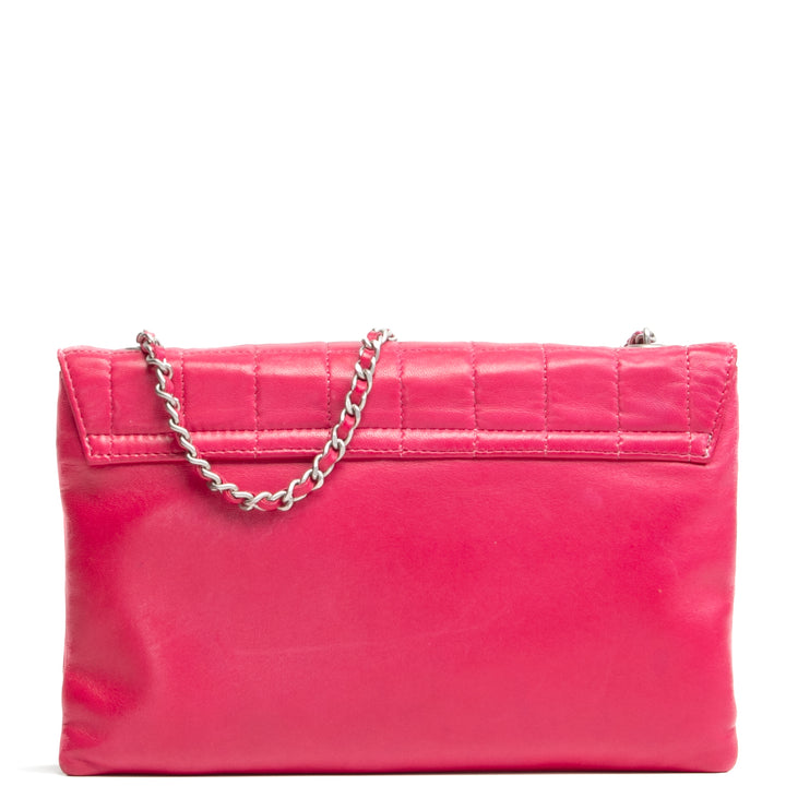 CHANEL Vintage Chocolate Bar Mademoiselle Lock Chain Bag Fuchsia - OUTLET FINAL SALE