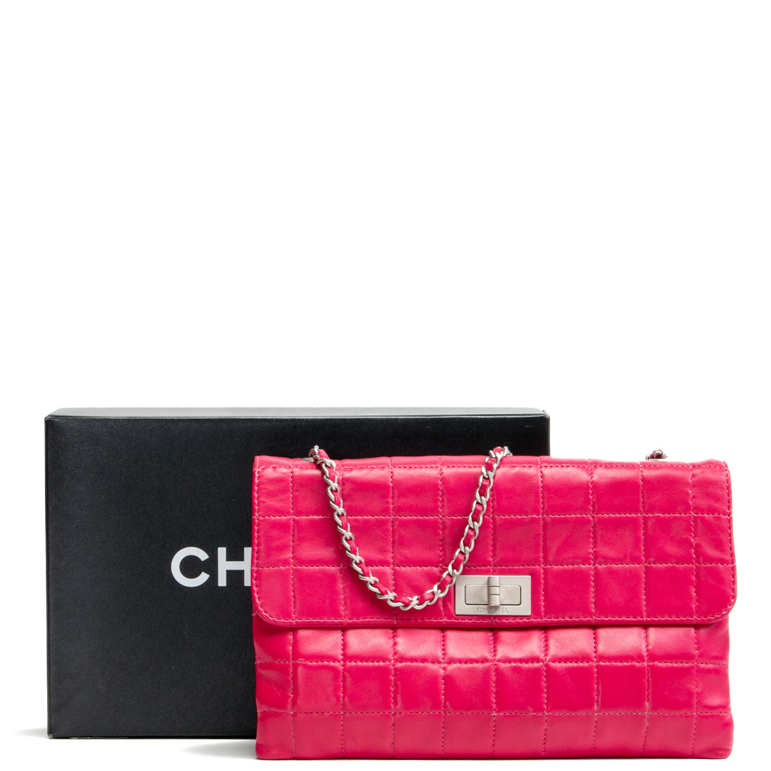 CHANEL Vintage Chocolate Bar Mademoiselle Lock Chain Bag Fuchsia - OUTLET FINAL SALE