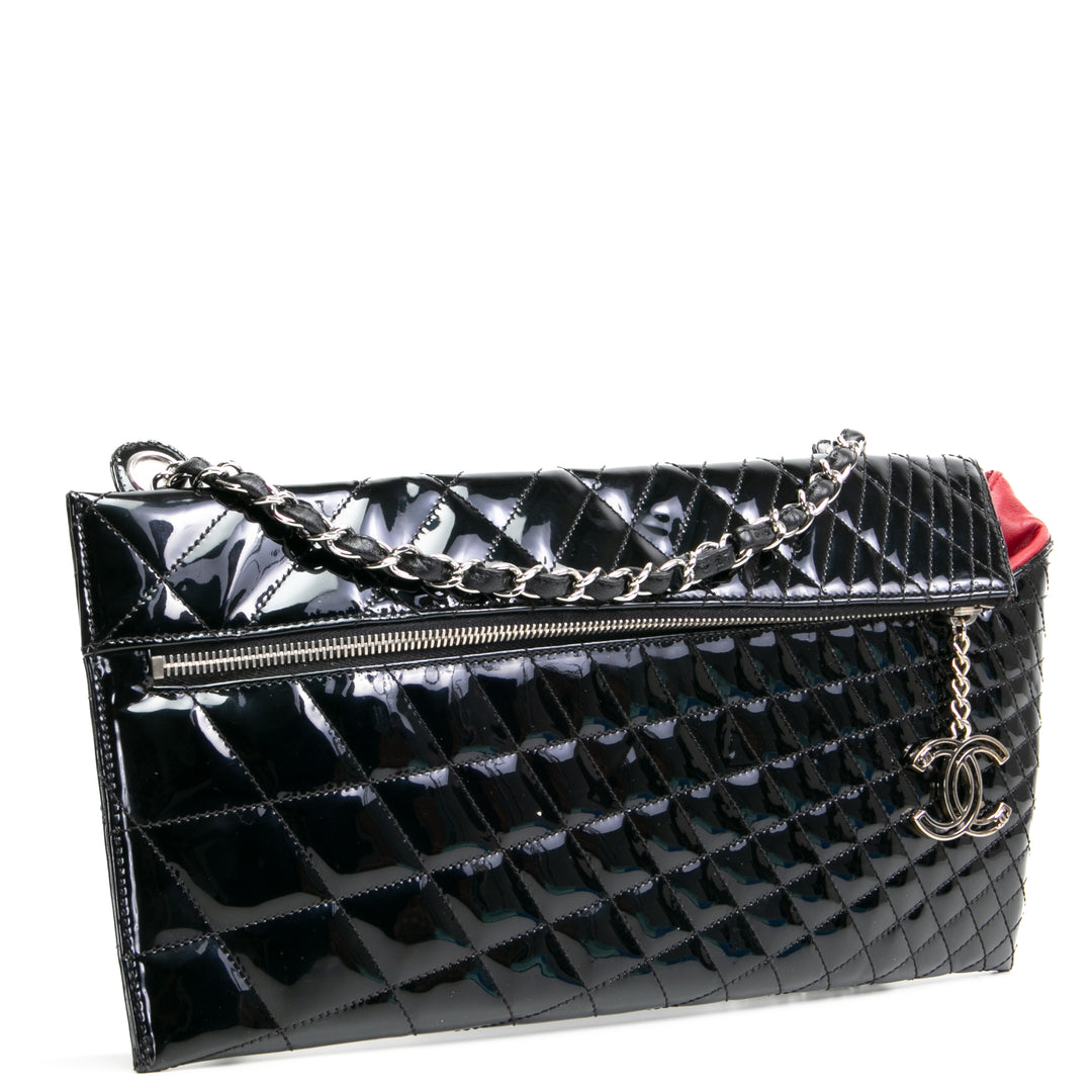 CHANEL Patent Kaleidoscope Chain Shoulder Bag - Black - OUTLET FINAL SALE