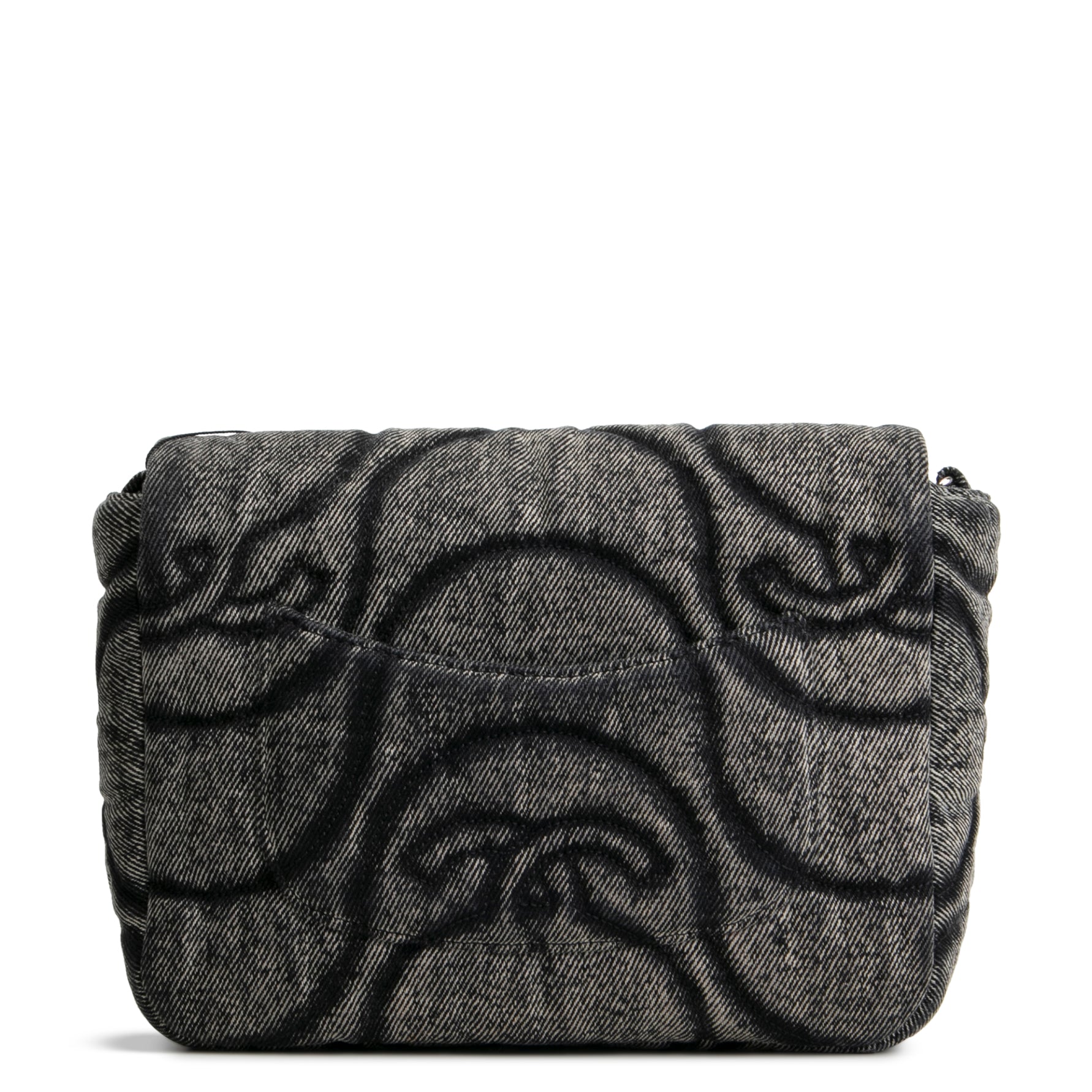 CHANEL CC Denim Wave Flap Bag - Gray – ALB