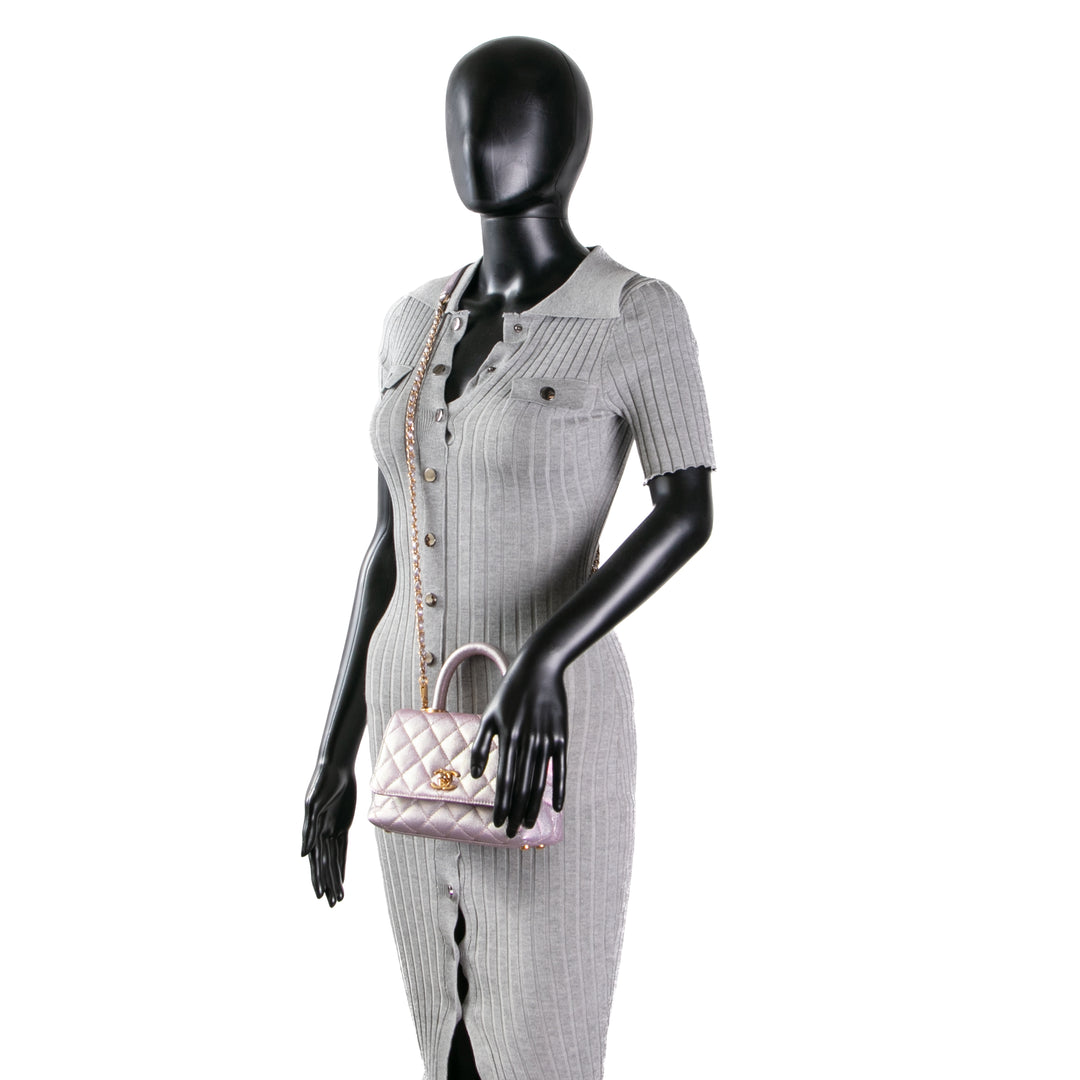 Classic Flap Bag Coco Handle Outfit CHANEL Iridescent Caviar Extra