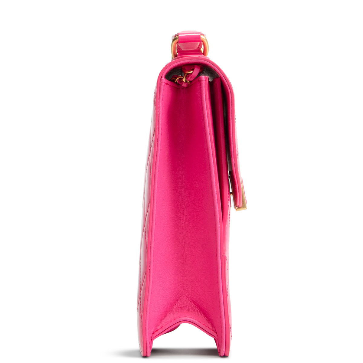 CHANEL Patent Top Handle North/South Bag- Hot Pink