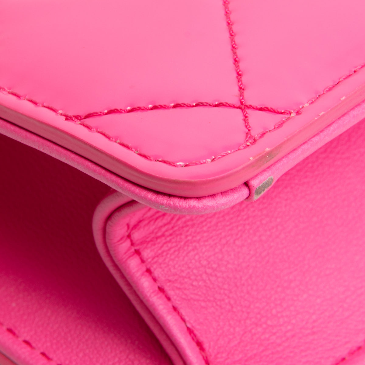 CHANEL Patent Top Handle North/South Bag- Hot Pink