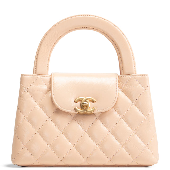 CHANEL Shiny Aged Calfskin Nano Kelly Shopper