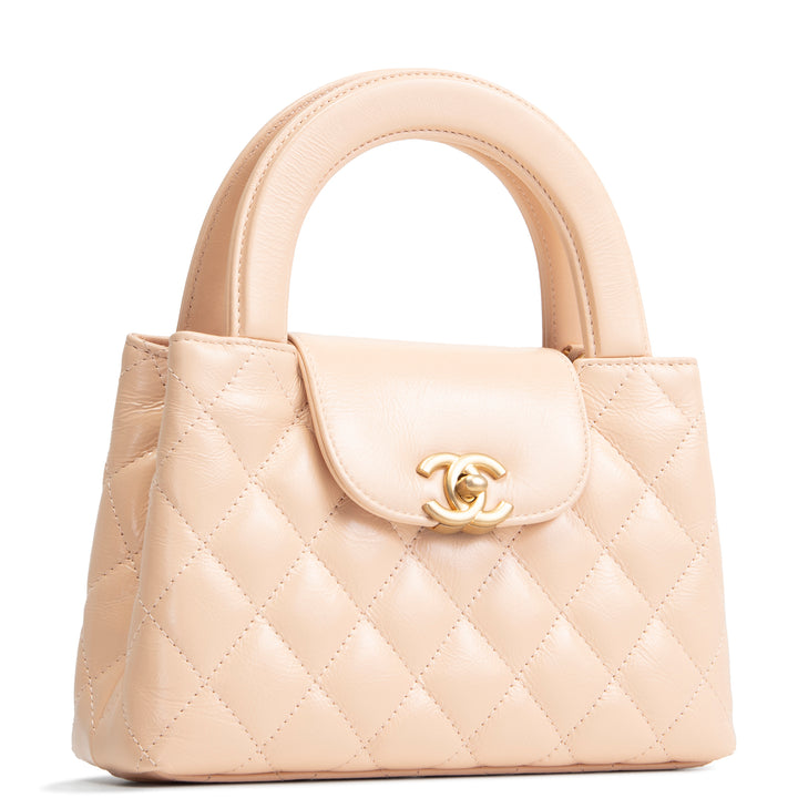 CHANEL Shiny Aged Calfskin Nano Kelly Shopper