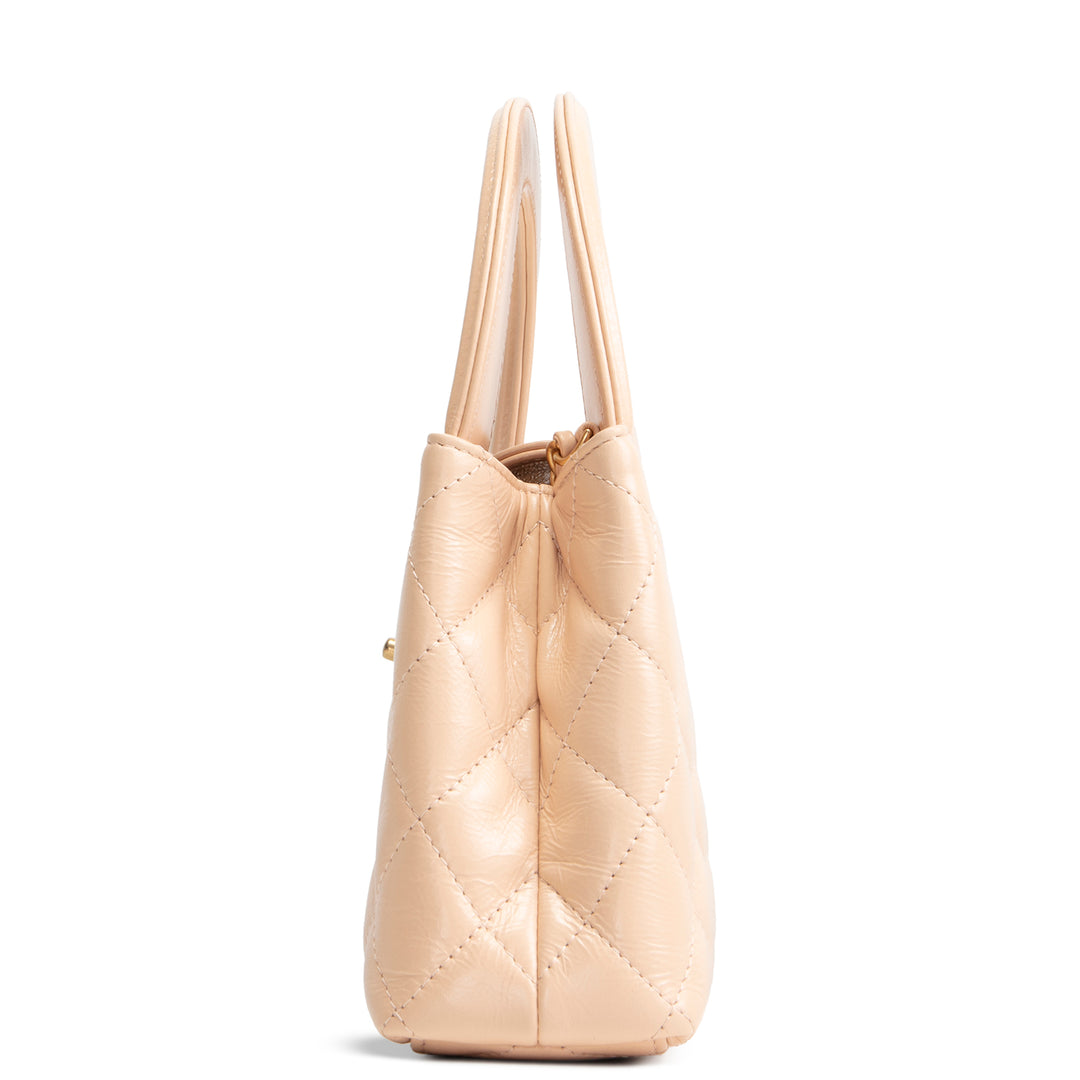 CHANEL Shiny Aged Calfskin Nano Kelly Shopper