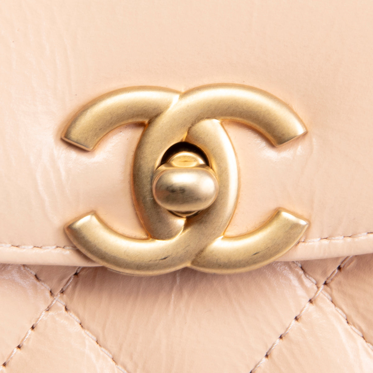 CHANEL Shiny Aged Calfskin Nano Kelly Shopper
