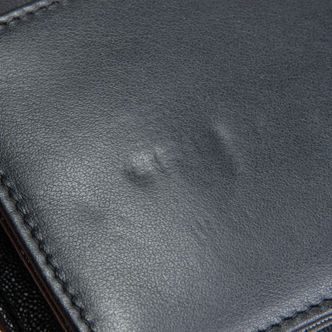 CHANEL Caviar Quilted Boy Wallet on Chain - Black