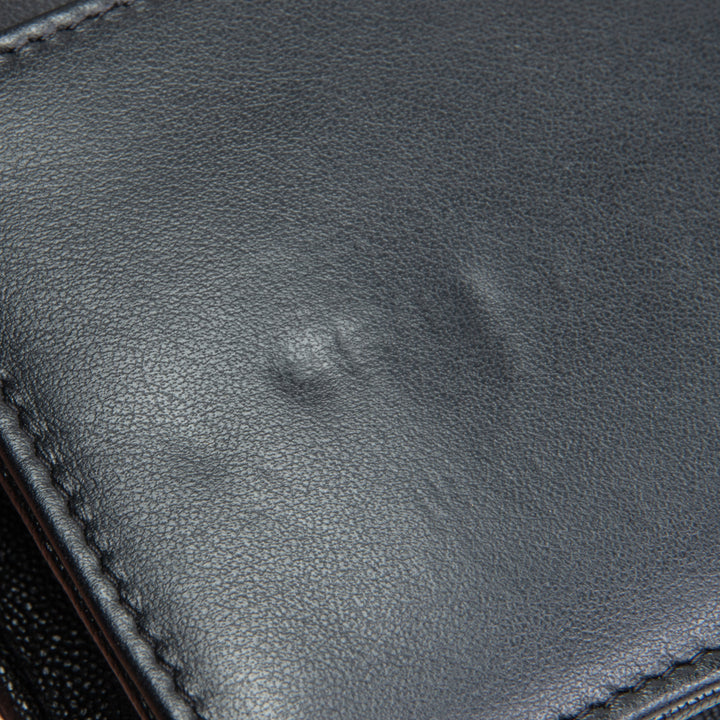 CHANEL Caviar Quilted Boy Wallet on Chain - Black