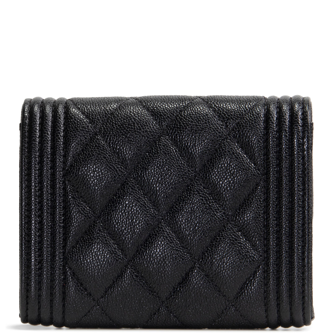 CHANEL Small Boy Flap Wallet - Quilted Cavier