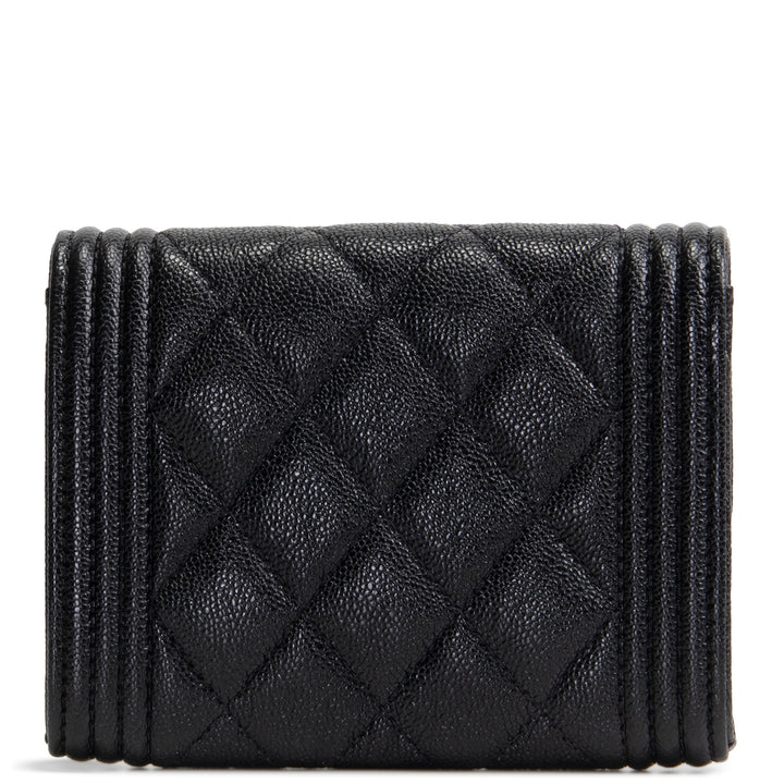 CHANEL Small Boy Flap Wallet - Quilted Cavier