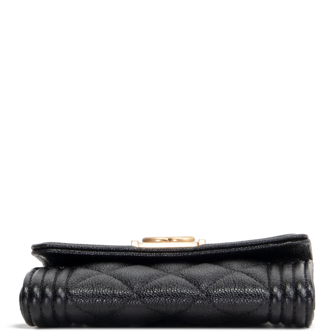 CHANEL Small Boy Flap Wallet - Quilted Cavier