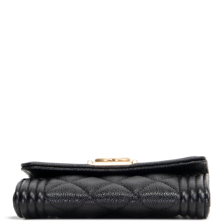 CHANEL Small Boy Flap Wallet - Quilted Cavier