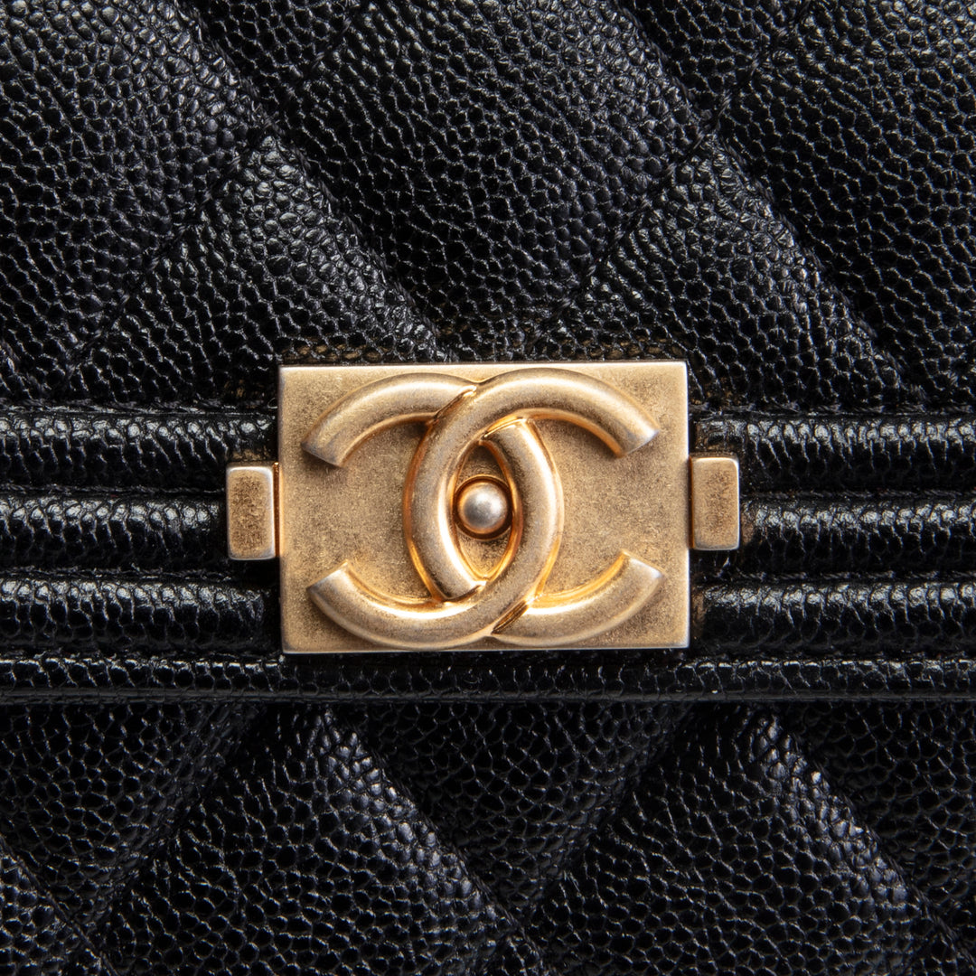 CHANEL Small Boy Flap Wallet - Quilted Cavier