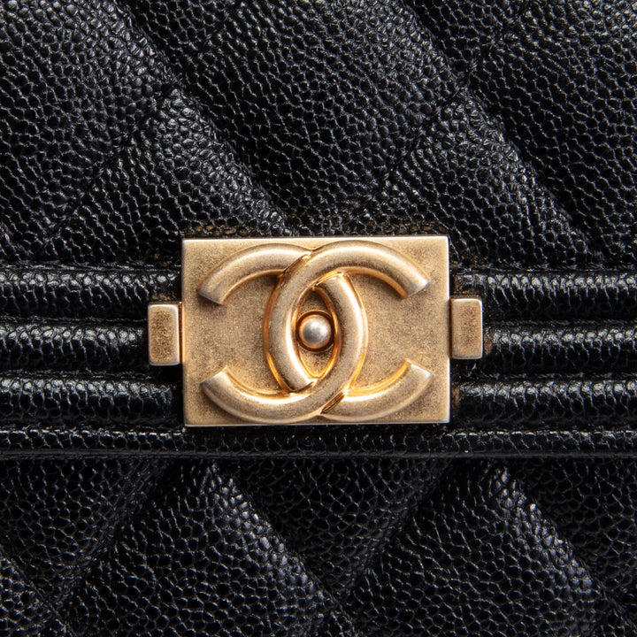 CHANEL Small Boy Flap Wallet - Quilted Cavier