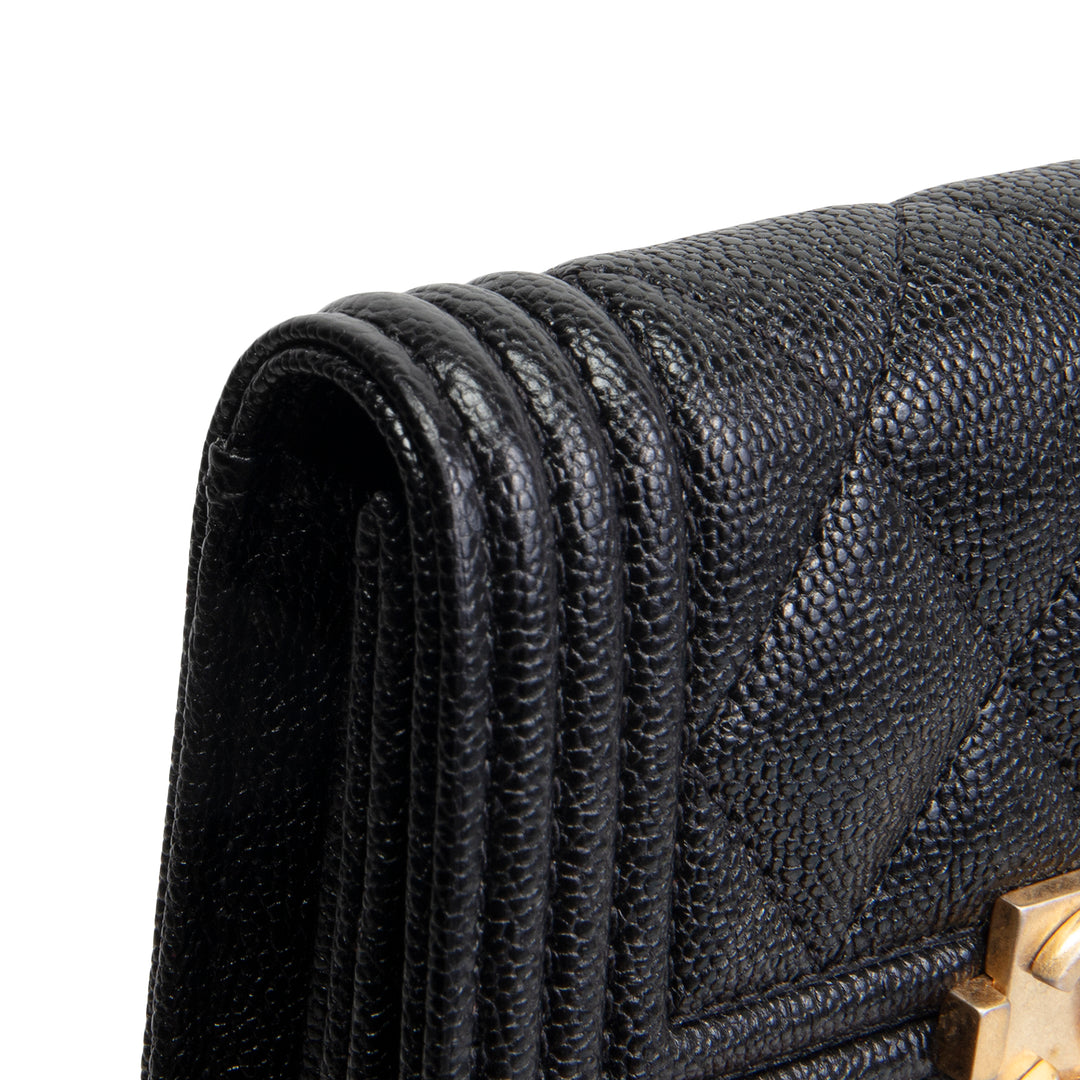 CHANEL Small Boy Flap Wallet - Quilted Cavier