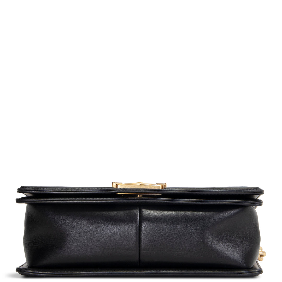 CHANEL Lambskin Medium Boy Bag - Black