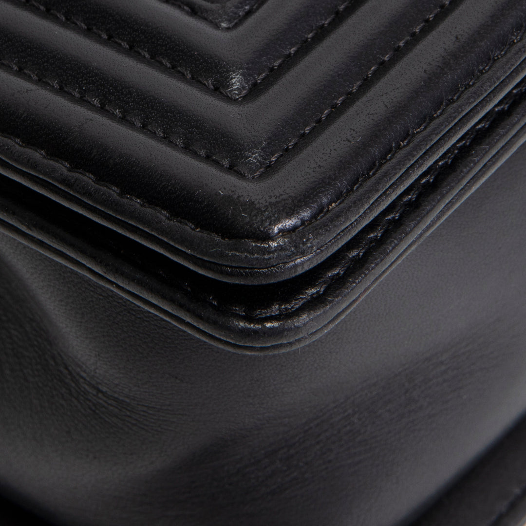 CHANEL Lambskin Medium Boy Bag - Black
