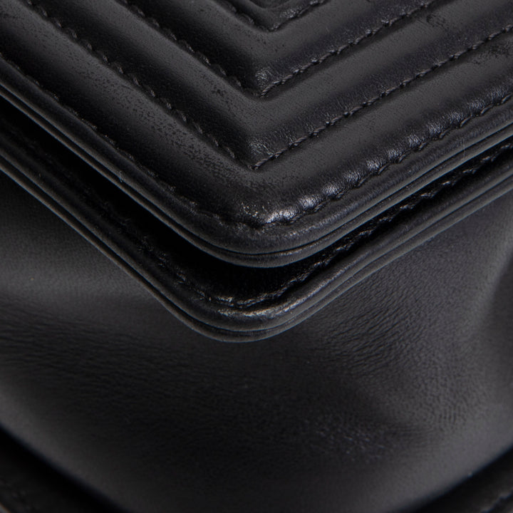 CHANEL Lambskin Medium Boy Bag - Black