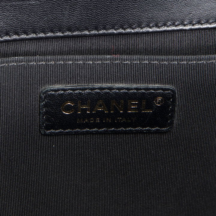 CHANEL Lambskin Medium Boy Bag - Black