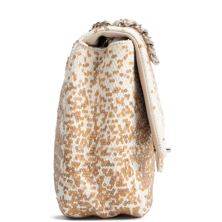 CHANEL Sequins Flap Bag - Ivory